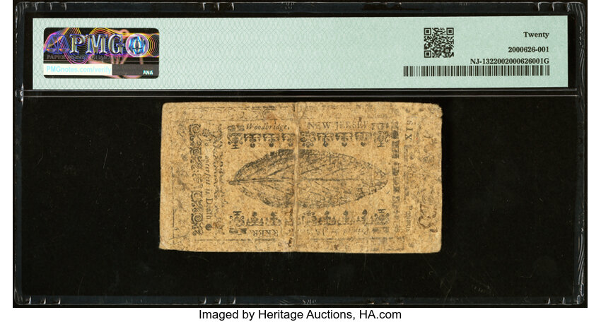 image for: New Jersey April 10, 1759 £6 PMG Very Fine 20....