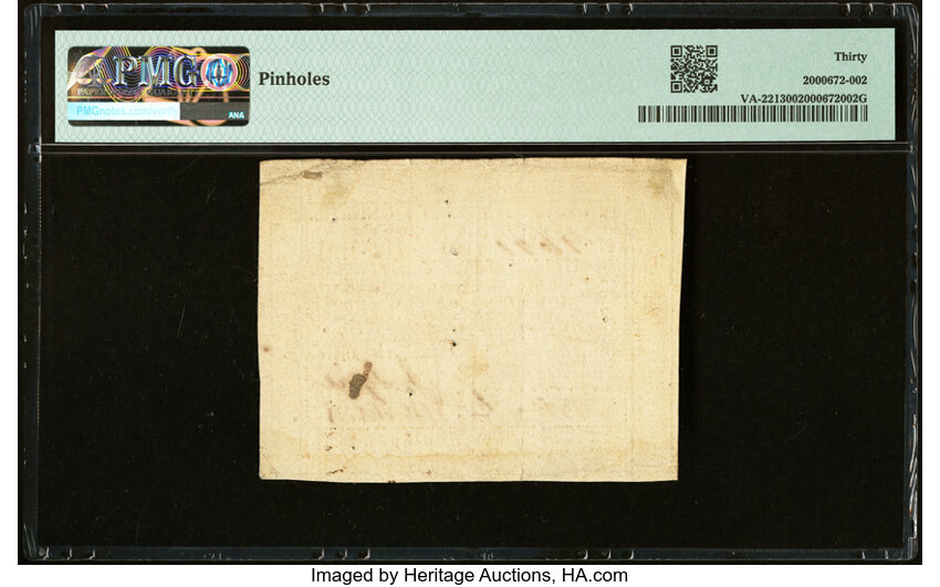 image for: Virginia May 7, 1781 $500 PMG Very Fine 30....
