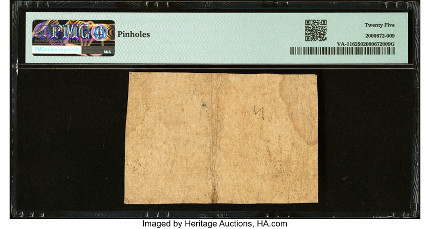 image for: Virginia May 5, 1777 $4 PMG Very Fine 25....