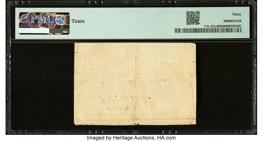 image for: Virginia May 4, 1778 (Dates Printed) $15 PMG Very Fine 30....