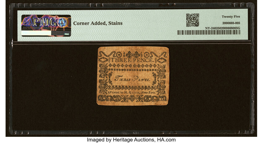 image for: New York- New York City February 20, 1790 3d PMG Very Fine 25....
