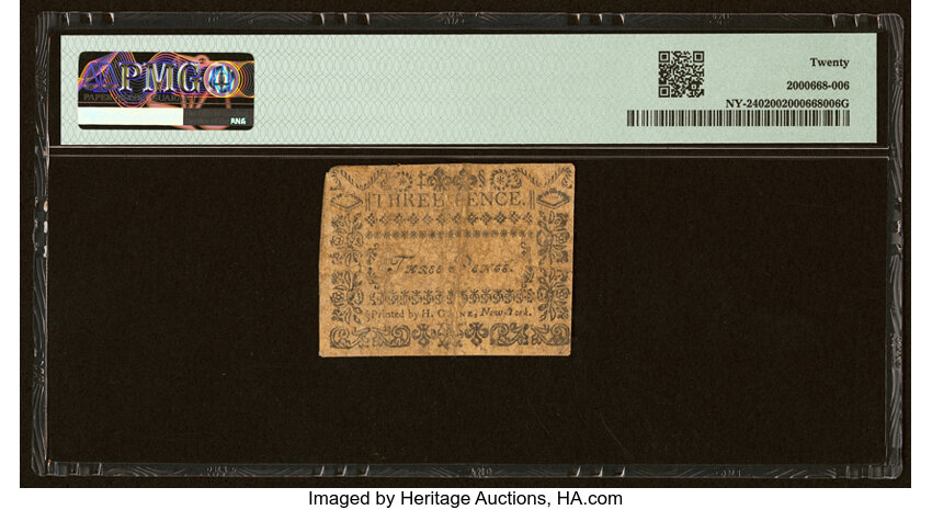 image for: New York- New York City February 20, 1790 3d PMG Very Fine 20....