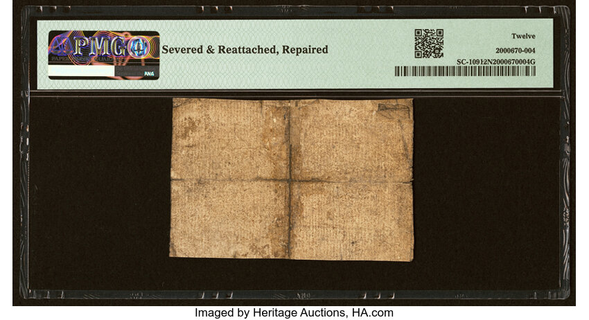 image for: South Carolina November 15, 1775 30s PMG Fine 12 Net....