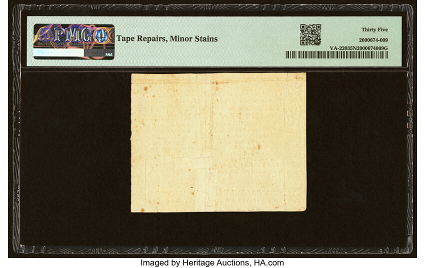 image for: Virginia May 7, 1781 $200 PMG Choice Very Fine 35 Net....