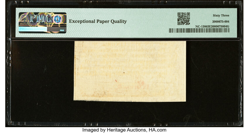 image for: North Carolina December, 1771 10s PMG Choice Uncirculated 63 EPQ....