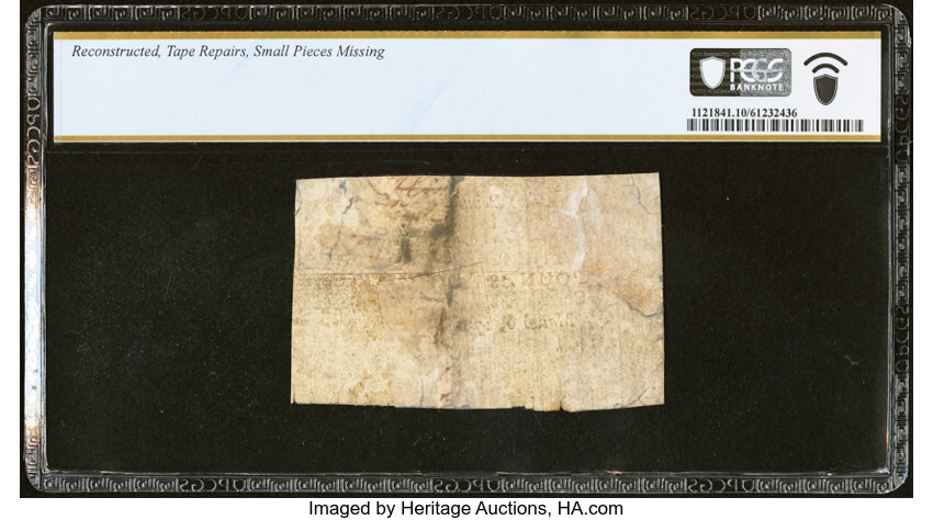 image for: South Carolina March 6, 1776 £2 5s PCGS Banknote Very Good 10 Details....
