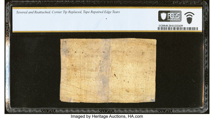 image for: New York February 16, 1771 £3 PCGS Banknote Very Fine 20 Details....