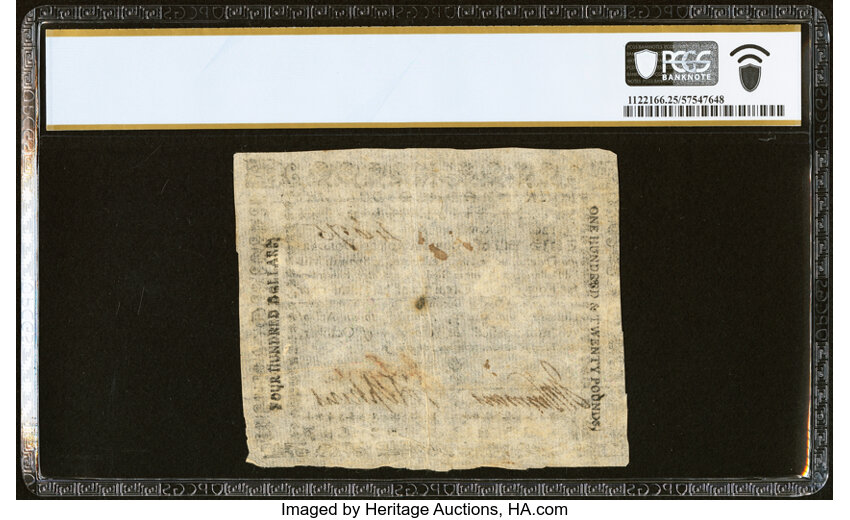 image for: Virginia October 16, 1780 $400 PCGS Banknote Very Fine 25....