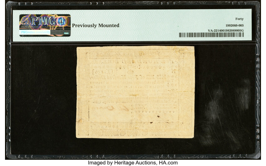 image for: Virginia May 7, 1781 $500 PMG Extremely Fine 40....