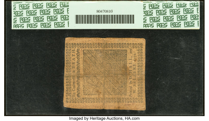 image for: Pennsylvania April 3, 1772 2s 6d PCGS Very Fine 20....