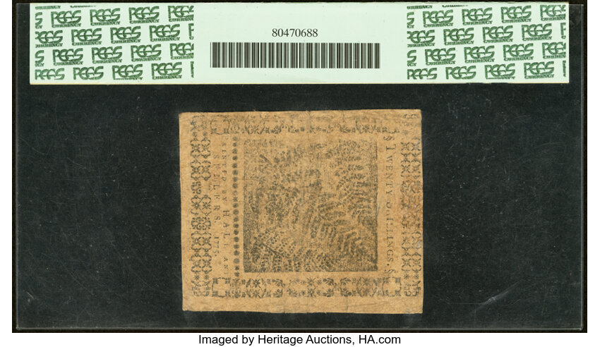 image for: Pennsylvania July 20, 1775 20s PCGS Very Fine 25....