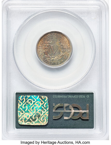 image for: 1890 5c PCGS AU55