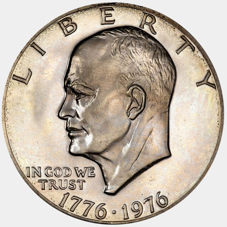 1976-S $1 Silver, Type 2, No S PR