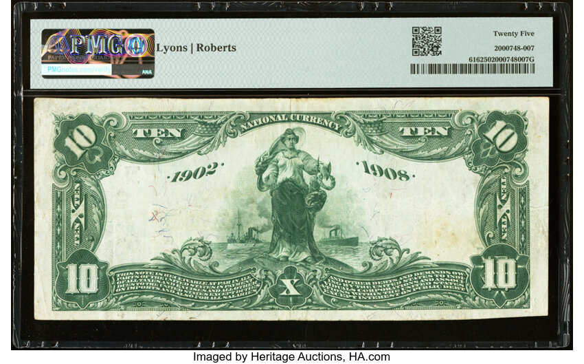 image for: Beverly, MA - $10 1902 Date Back Fr. 616 The Beverly National Bank Ch. # (N)969 PMG Very Fine 25....
