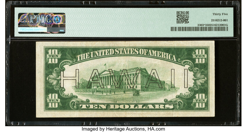 image for: Fr. 2303* $10 1934A Hawaii Federal Reserve Star Note. PMG Choice Very Fine 35....