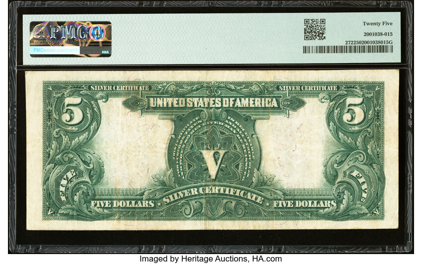 image for: Fr. 272 $5 1899 Silver Certificate PMG Very Fine 25....