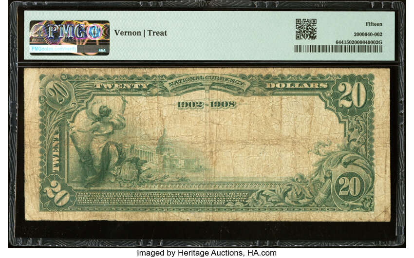 image for: Houston, TX - $20 1902 Date Back Fr. 644 Lumbermans National Bank of Houston Ch. # (S)8645 PMG Choice Fine 15....