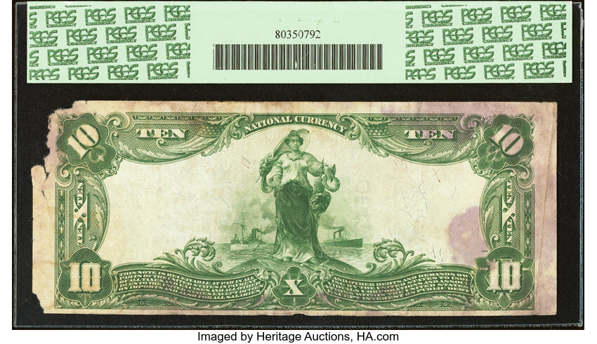 image for: Mesa, AZ - $10 1902 Plain Back Fr. 632 The First National Bank Ch. # 11130 PCGS Apparent Very Fine 30....