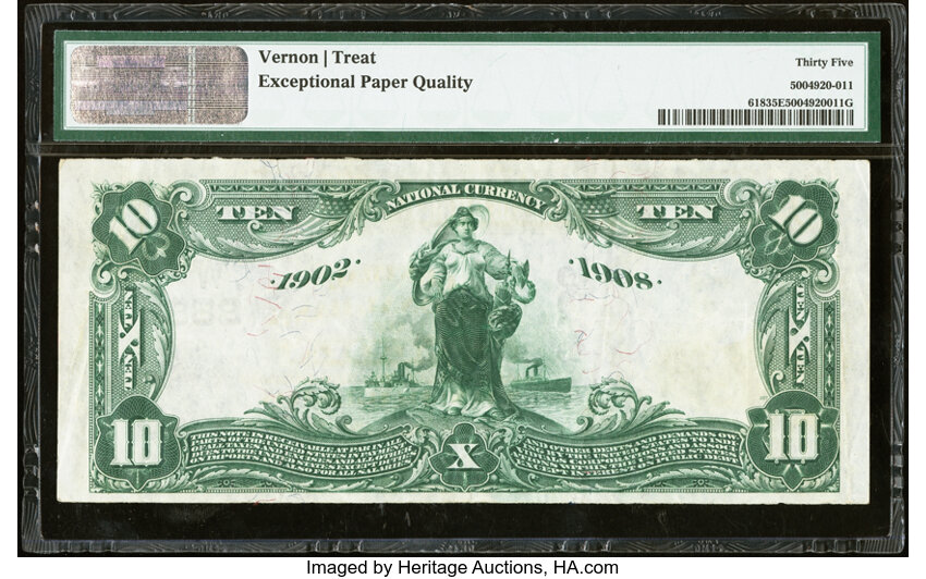 image for: Lincoln, NE - $10 1902 Date Back Fr. 618 The Central National Bank Ch. # (W)8885 PMG Choice Very Fine 35 EPQ....
