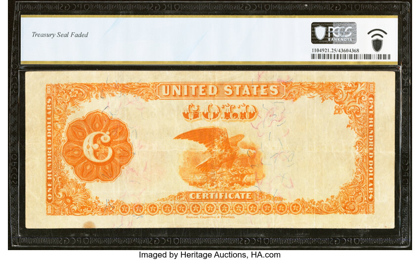 image for: Fr. 1212 $100 1882 Gold Certificate PCGS Banknote Very Fine 25....