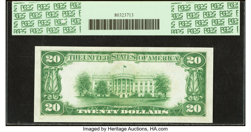 image for: Fr. 2050-F $20 1928 Federal Reserve Note. PCGS Gem New 65PPQ....
