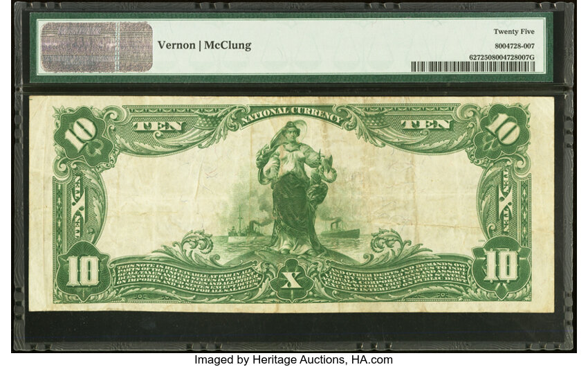 image for: Wichita Falls, TX - $10 1902 Plain Back Fr. 627 The City National Bank Ch. # 4248 PMG Very Fine 25....
