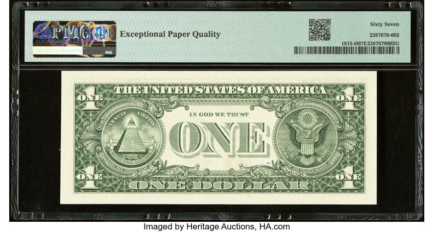 image for: Low Serial Number 26 Fr. 1915-H $1 1988A Federal Reserve Note. PMG Superb Gem Unc 67 EPQ....