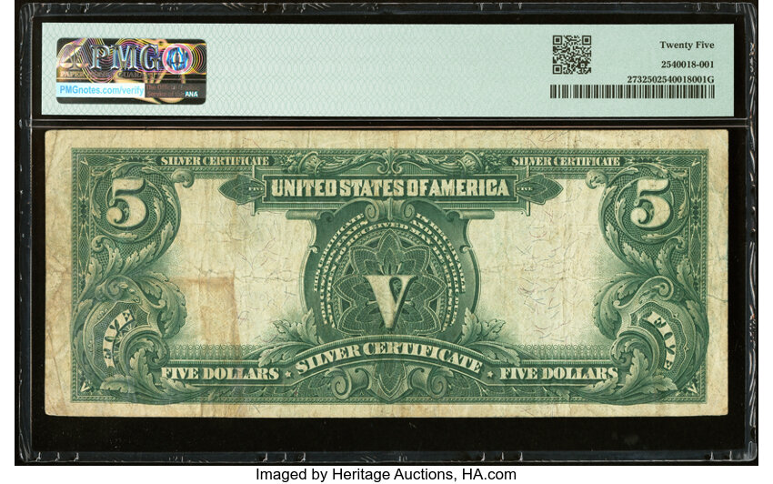 image for: Fr. 273 $5 1899 Silver Certificate PMG Very Fine 25....