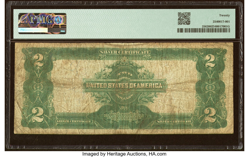 image for: Fr. 256 $2 1899 Silver Certificate PMG Very Fine 20....