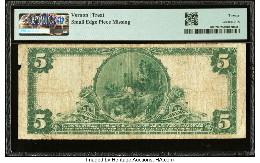 image for: Corning, IA - $5 1902 Plain Back Fr. 600 The Okey -Vernon National Bank Ch. # (M)8725 PMG Very Fine 20....