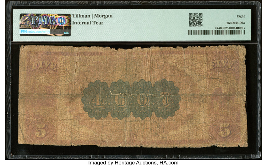image for: Huntington, WV - $5 1882 Brown Back Fr. 474 The Huntington National Bank Ch. # 4607 PMG Very Good 8....