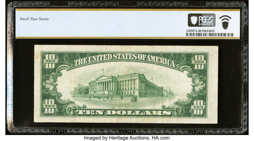 image for: Fr. 1703* $10 1934B Silver Certificate Star Note. PCGS Banknote Very Fine 30....