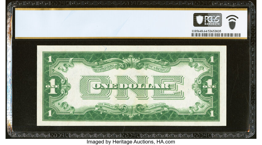 image for: Fr. 1600* $1 1928 Silver Certificate Star Note. PCGS Banknote Choice Unc 64 PPQ....