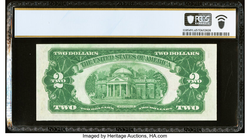 image for: Fr. 1501 $2 1928 Legal Tender Note. PCGS Banknote Gem Unc 65 PPQ....