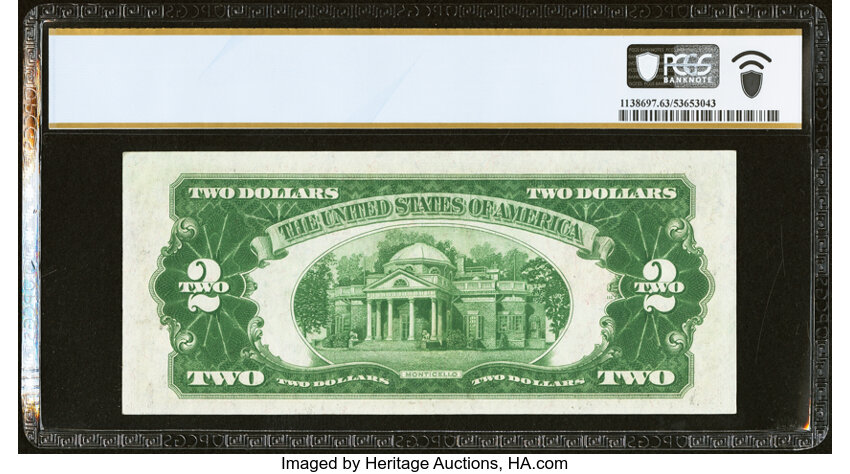 image for: Fr. 1502 $2 1928A Legal Tender Note. PCGS Banknote Choice Unc 63 PPQ....