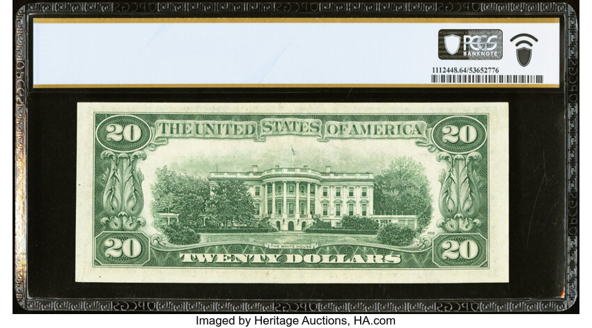 image for: Fr. 2063-A* $20 1950D Federal Reserve Star Note. PCGS Banknote Choice Unc 64 PPQ....