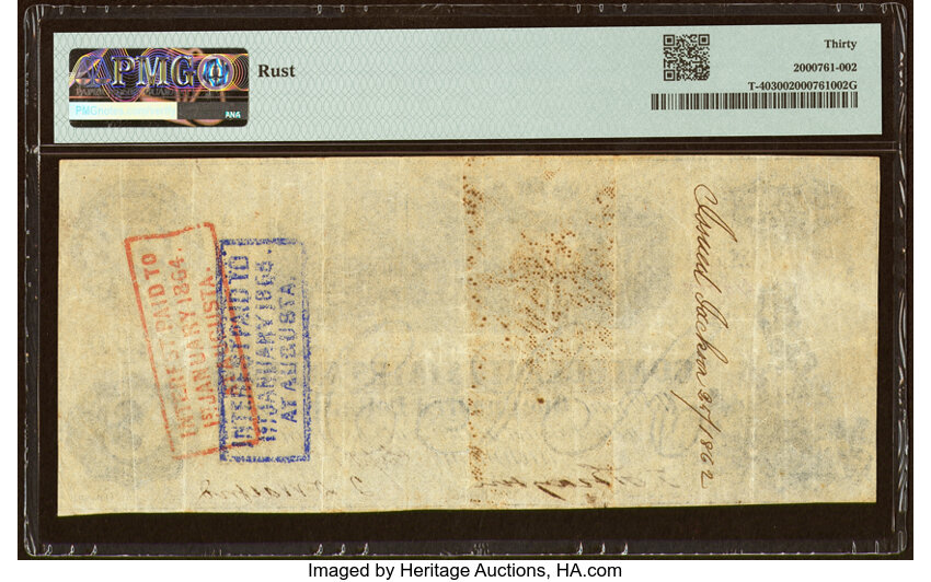 image for: T40 $100 1862 PF-2 Cr. 306 PMG Very Fine 30....
