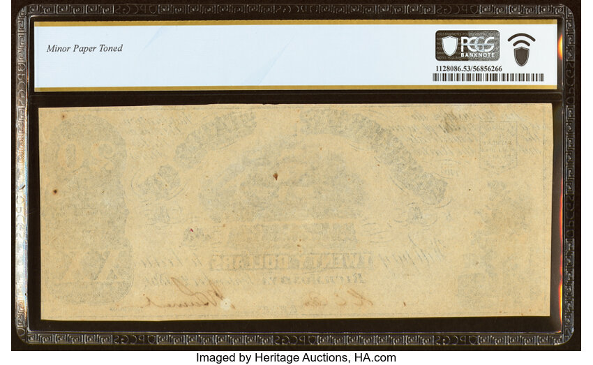 image for: T18 $20 1861 PF-7 Cr. 107 PCGS Banknote About Unc 53....