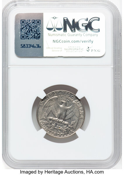image for: 1991-P 25C Washington Quarter -- Rotated Dies -- AU58 NGC....
