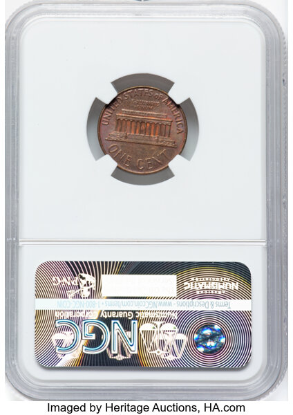 image for: 1966 1C Lincoln Cent -- Obverse Lamination -- MS63 Brown NGC....