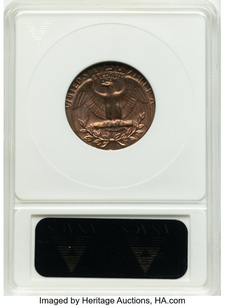 image for: 1973-D 25C Washington Quarter -- Struck on a Cent Planchet -- MS63 ANACS....