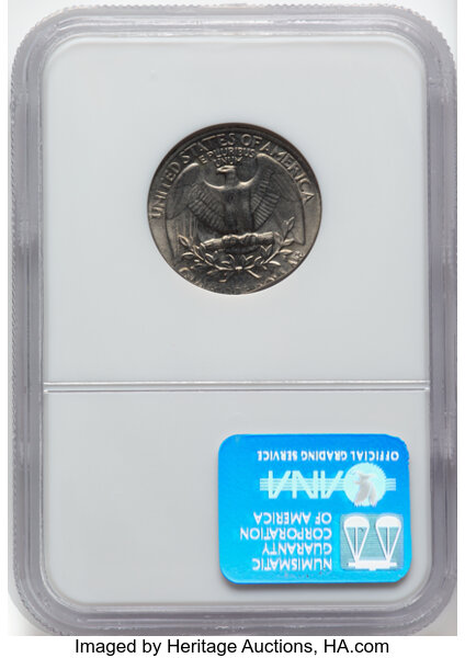 image for: 1979 25C Washington Quarter -- Struck on a Jefferson Nickel Planchet -- MS65 NGC....