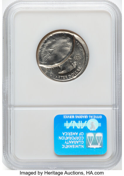 image for: 1999-P 25C New Jersey Statehood Quarter -- Partial Collar, 65% Brockage Obverse -- MS64 NGC....