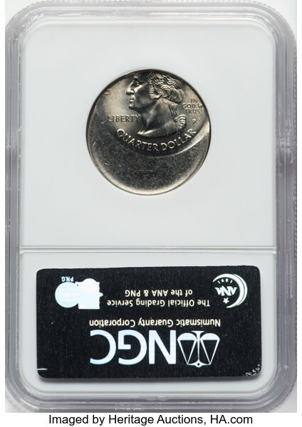 image for: 1999-P 25C Pennsylvania Statehood Quarter -- Struck 35% Off Center -- MS66 NGC....