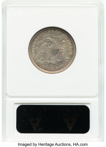 thumbnail for: 1869-S 25c ANACS VF35