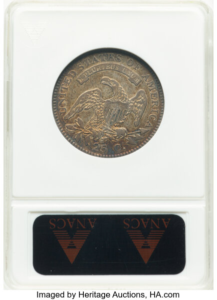 image for: 1818 25C B-8, R.3, VF30 ANACS. Housed in a small-sized holder. Mintage 361,174....