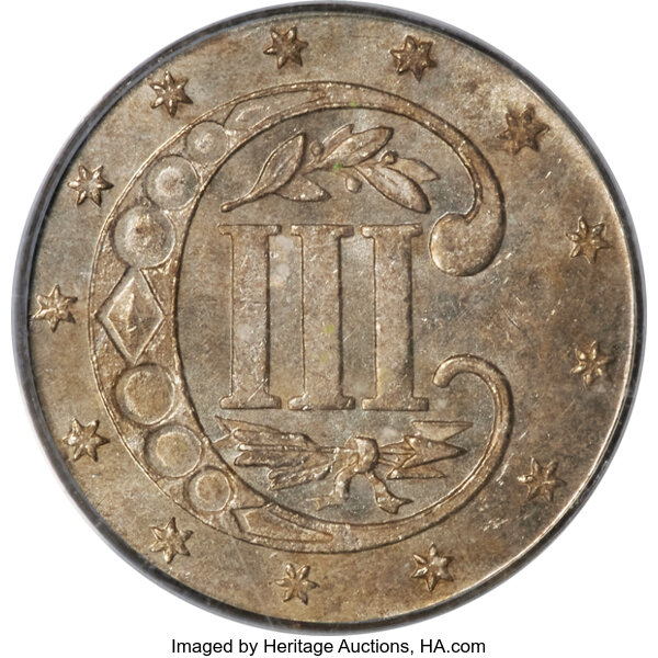 image for: 1866 3cS PCGS MS64