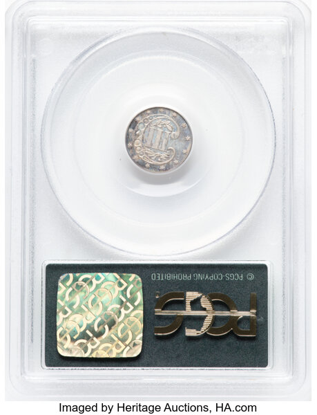 image for: 1867 3cS PCGS AU58