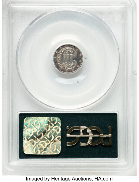 image for: 1869/9 3cS PCGS MS62