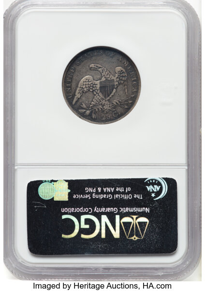 image for: 1837 25C B-1, R.3, XF40 NGC. CDN: $310 Whsle. Bid for NGC/PCGS XF40. Mintage 252,400....
